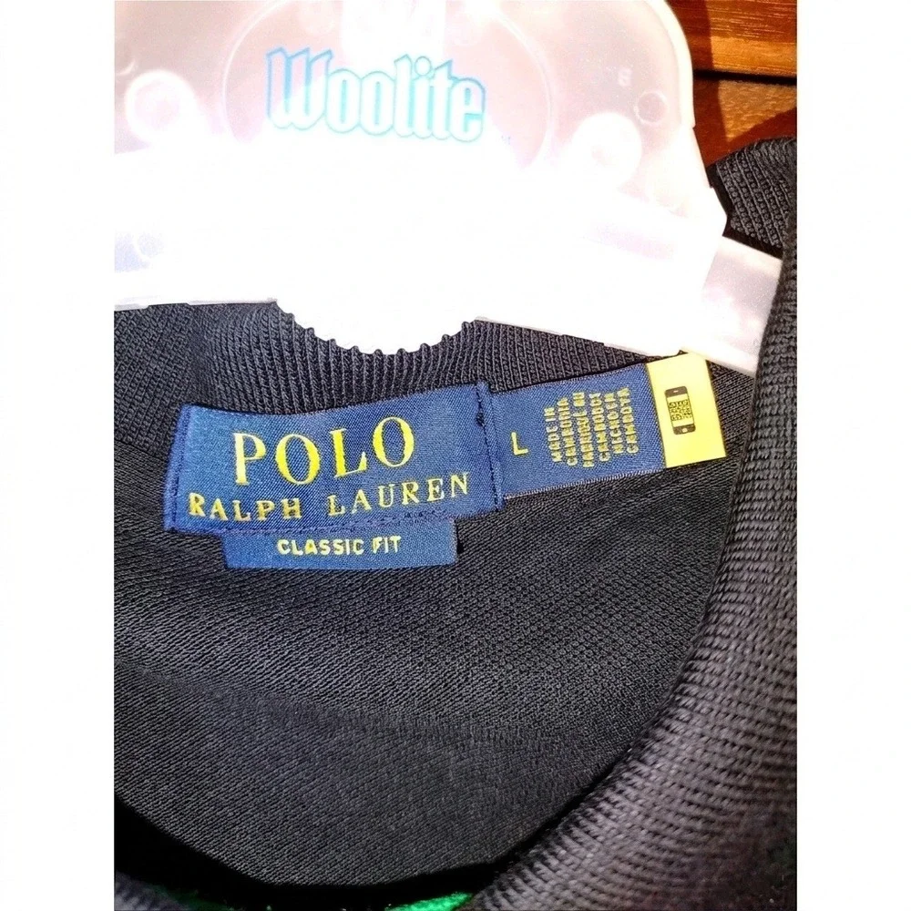 Polo Ralph Lauren Polo Shirt Mens Large Green Red Black BIG PONY NEW Classic Fit
